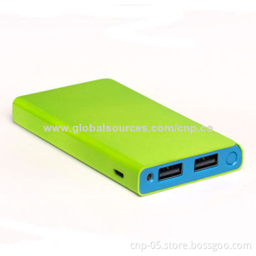 Li-polymer Battery Cell Power Bank, 6,000mAh, Aluminum Alloy Housing, Fashionable Design